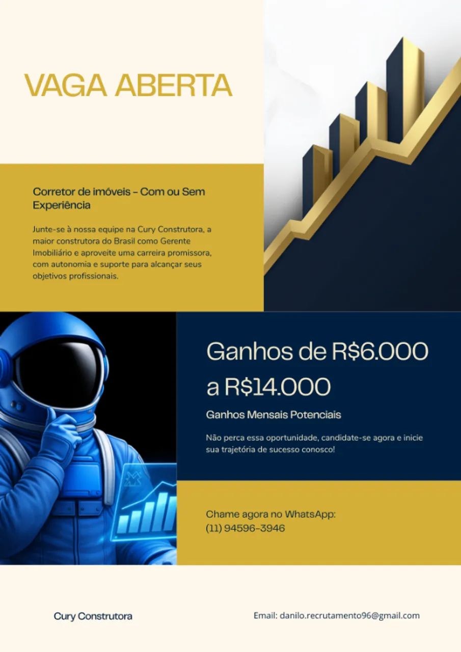 Corretor(a) de Imóveis | Com ou Sem Experiência