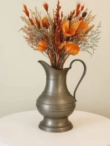 Jarra Vintage 1,5l Rara Antiga Exclusiva Em Estanho Prateado - Foto 3