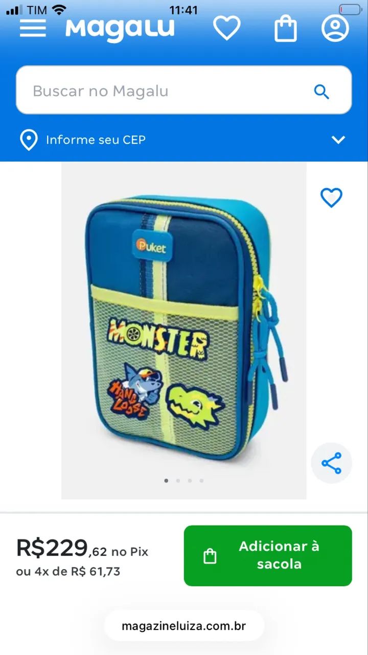 Mochila e estojo Puket  - Foto 3