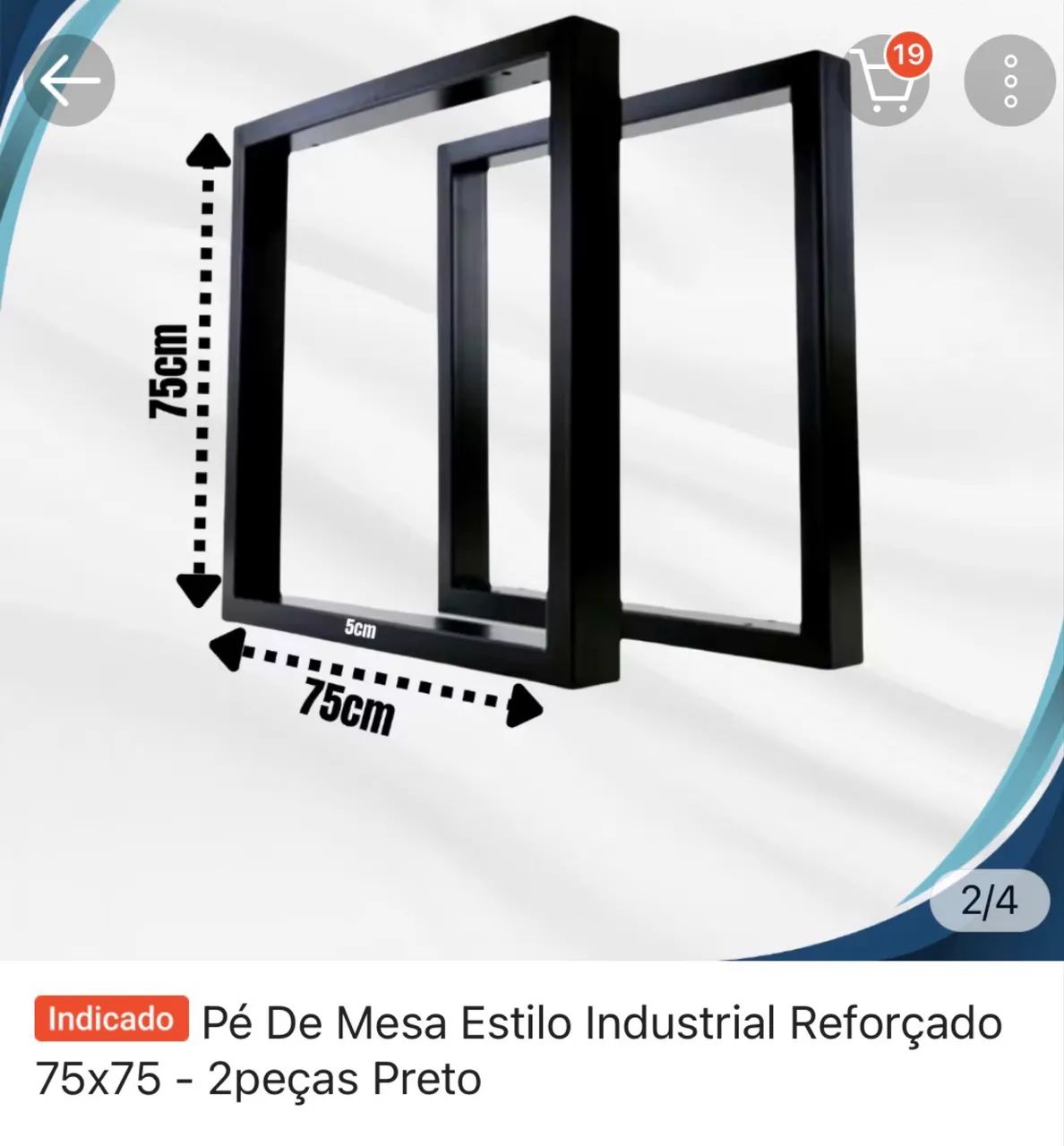 Pé de mesa industrial  - Foto 4