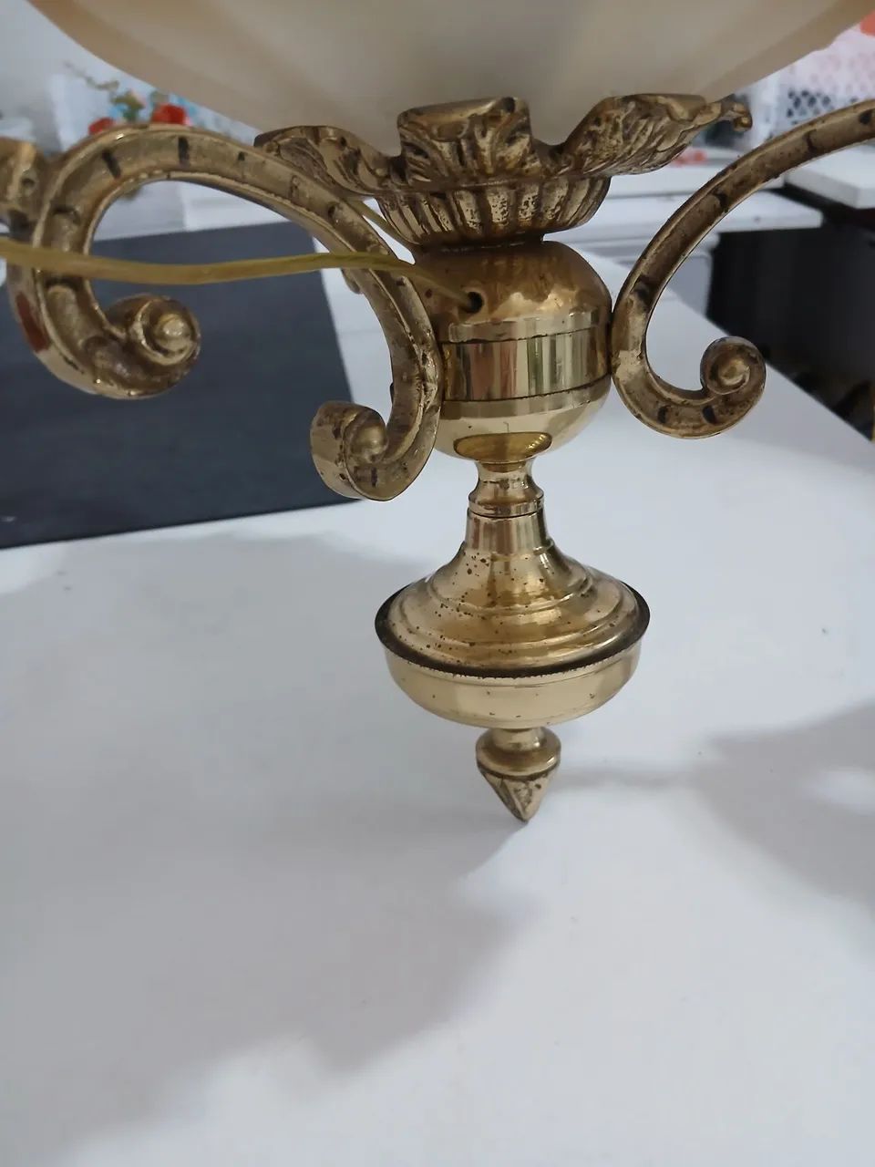 Lustre de bronze antigo retro - Foto 4