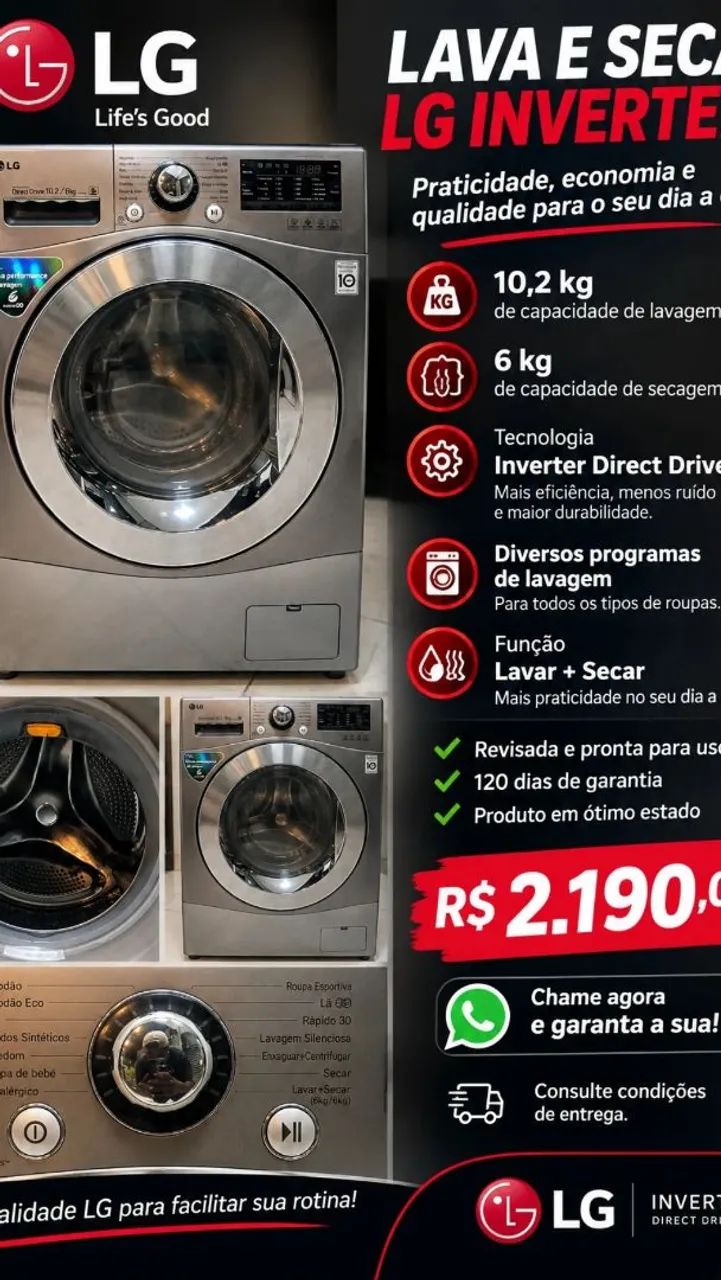 Vende-se lava e seca LG 