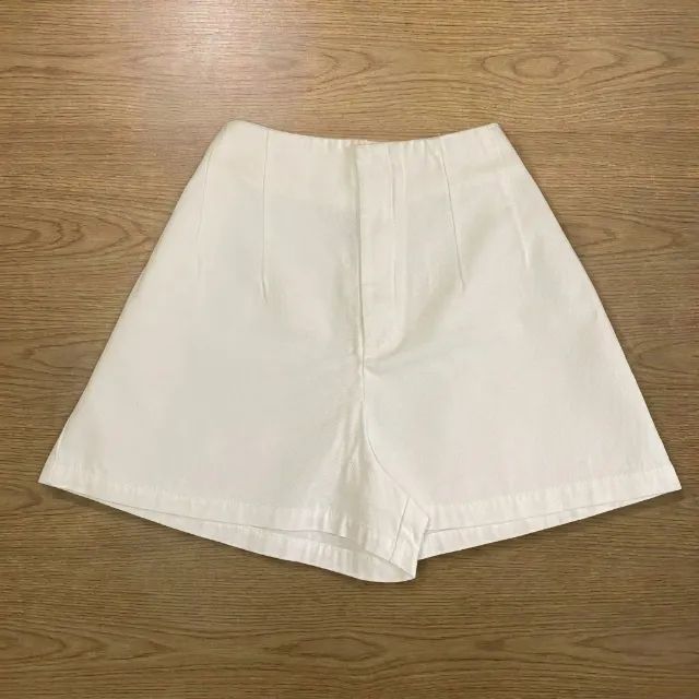 Short Alfaiataria Jeans Branco 36