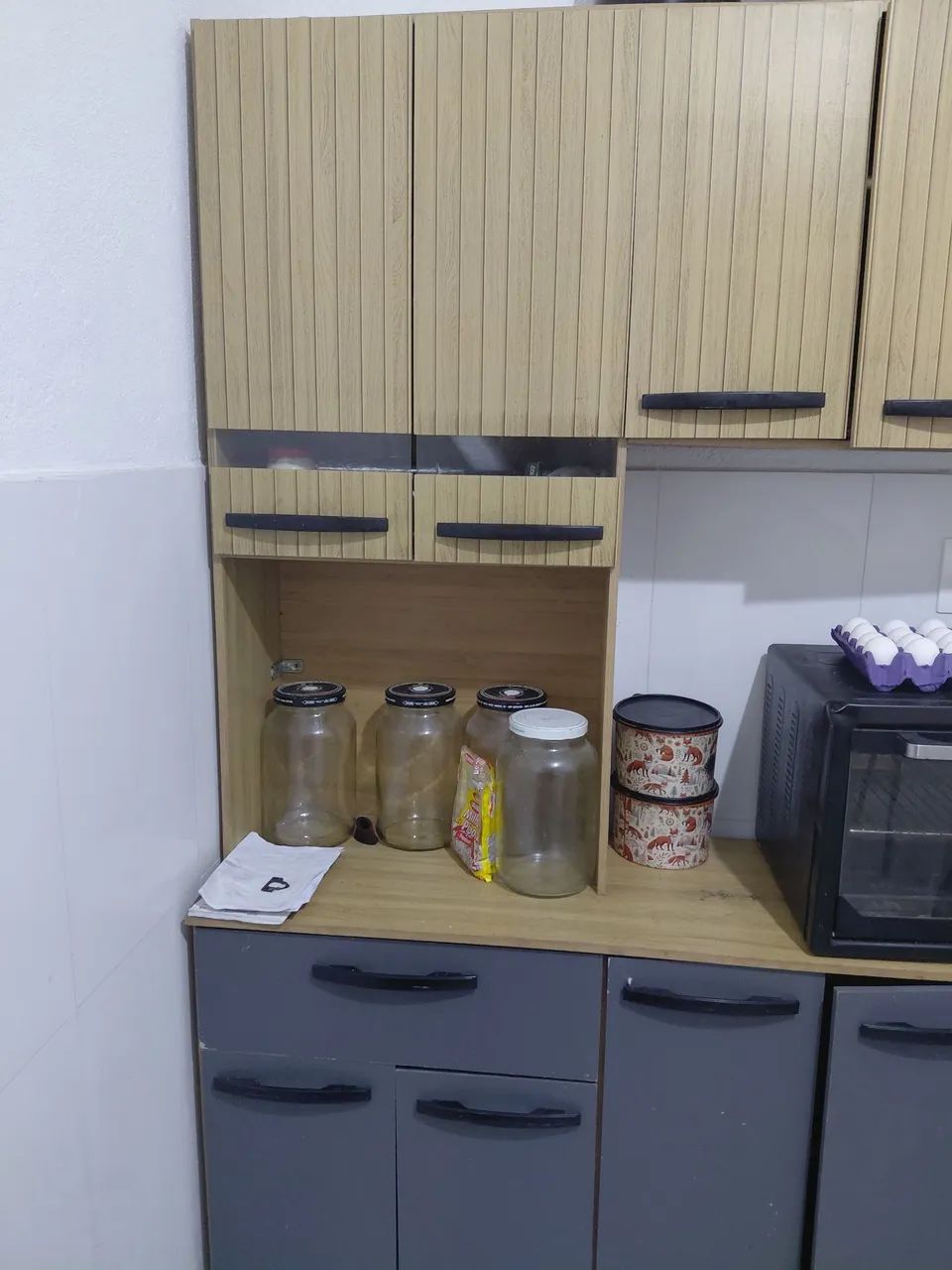 Armario de cozinha acoplado com área e bancada bom estado  - Foto 5