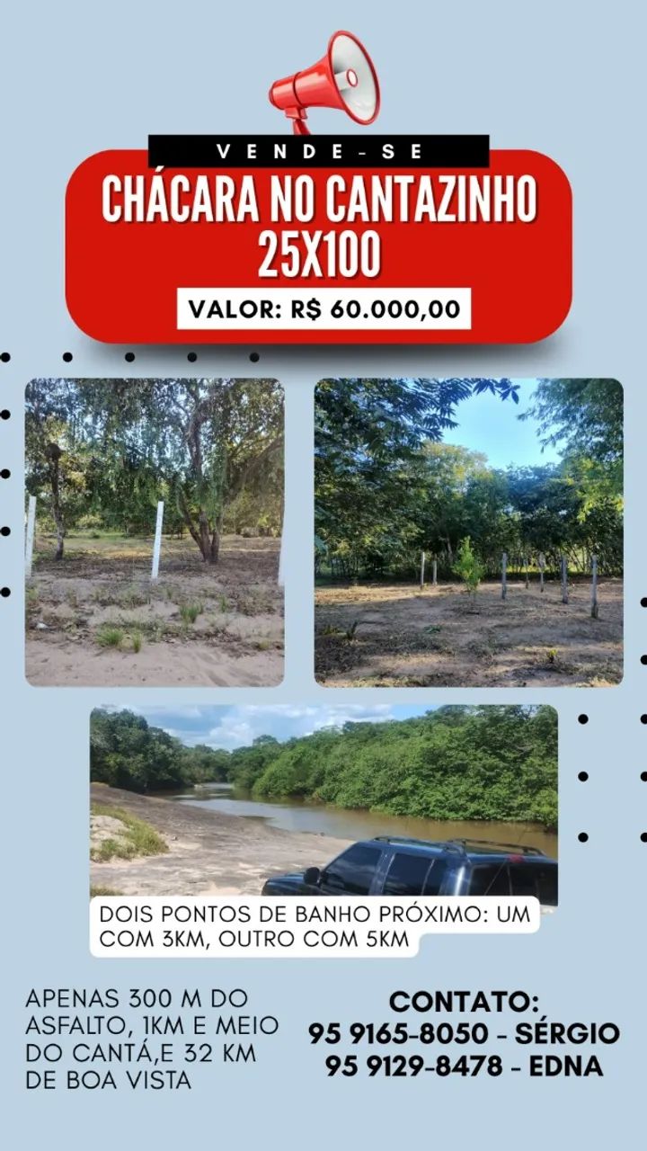 CHÁCARA À VENDA NO CANTÁ - RR