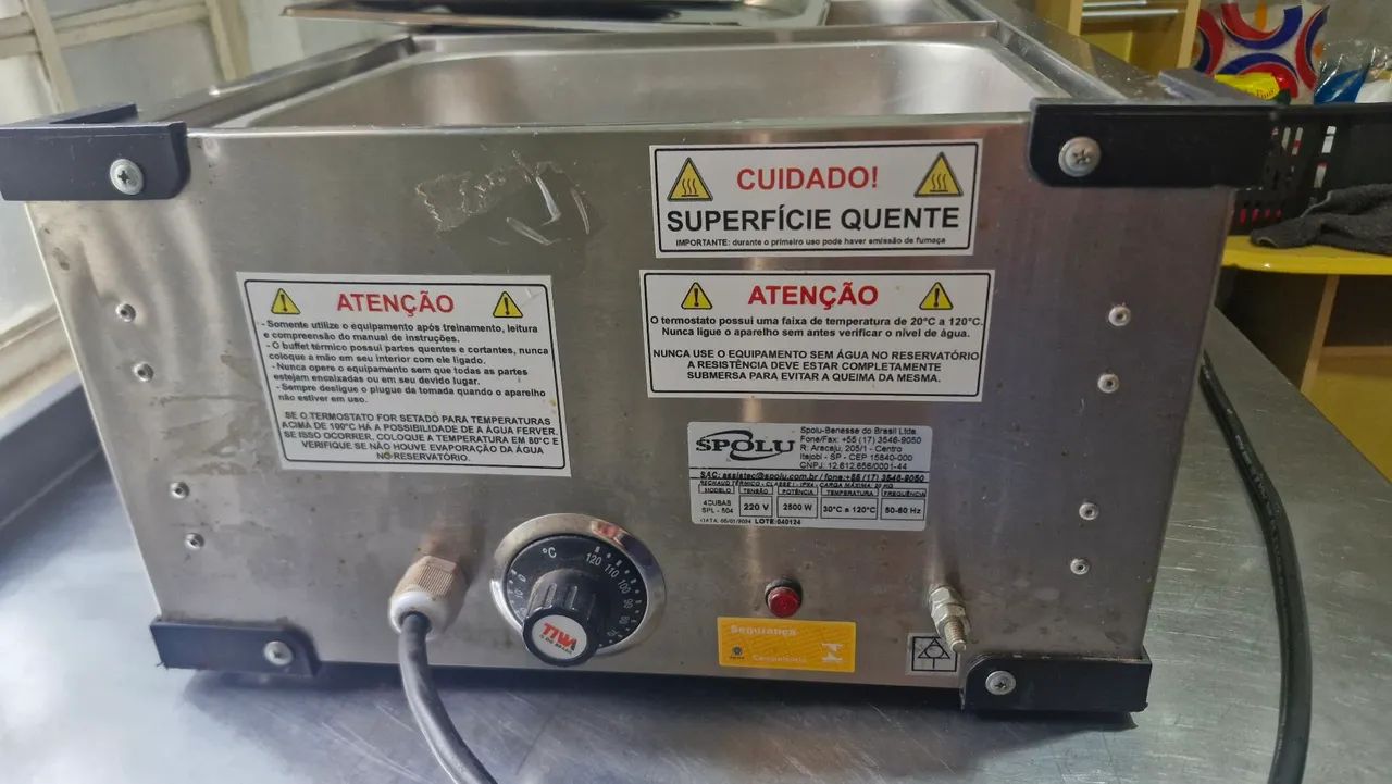 Mesa térmica buffet de bancada 4 cubas  - Foto 4
