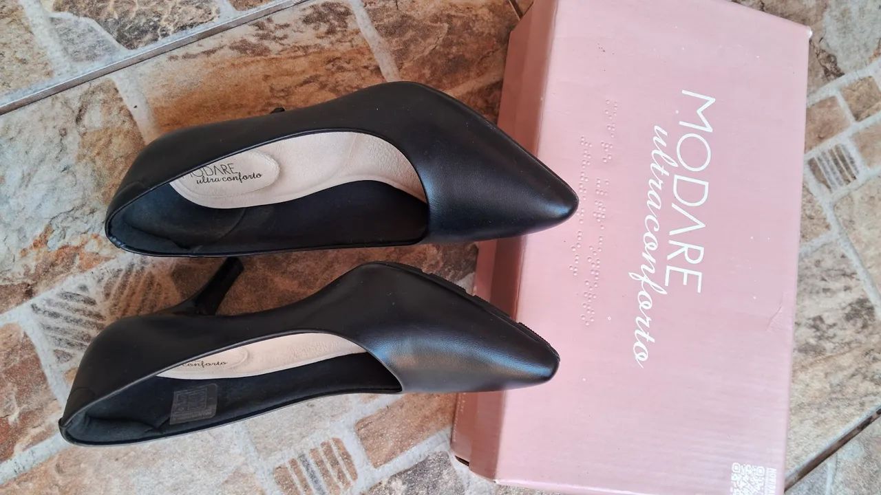 Scarpin modare ultra conforto número 35 semi novo - Foto 4