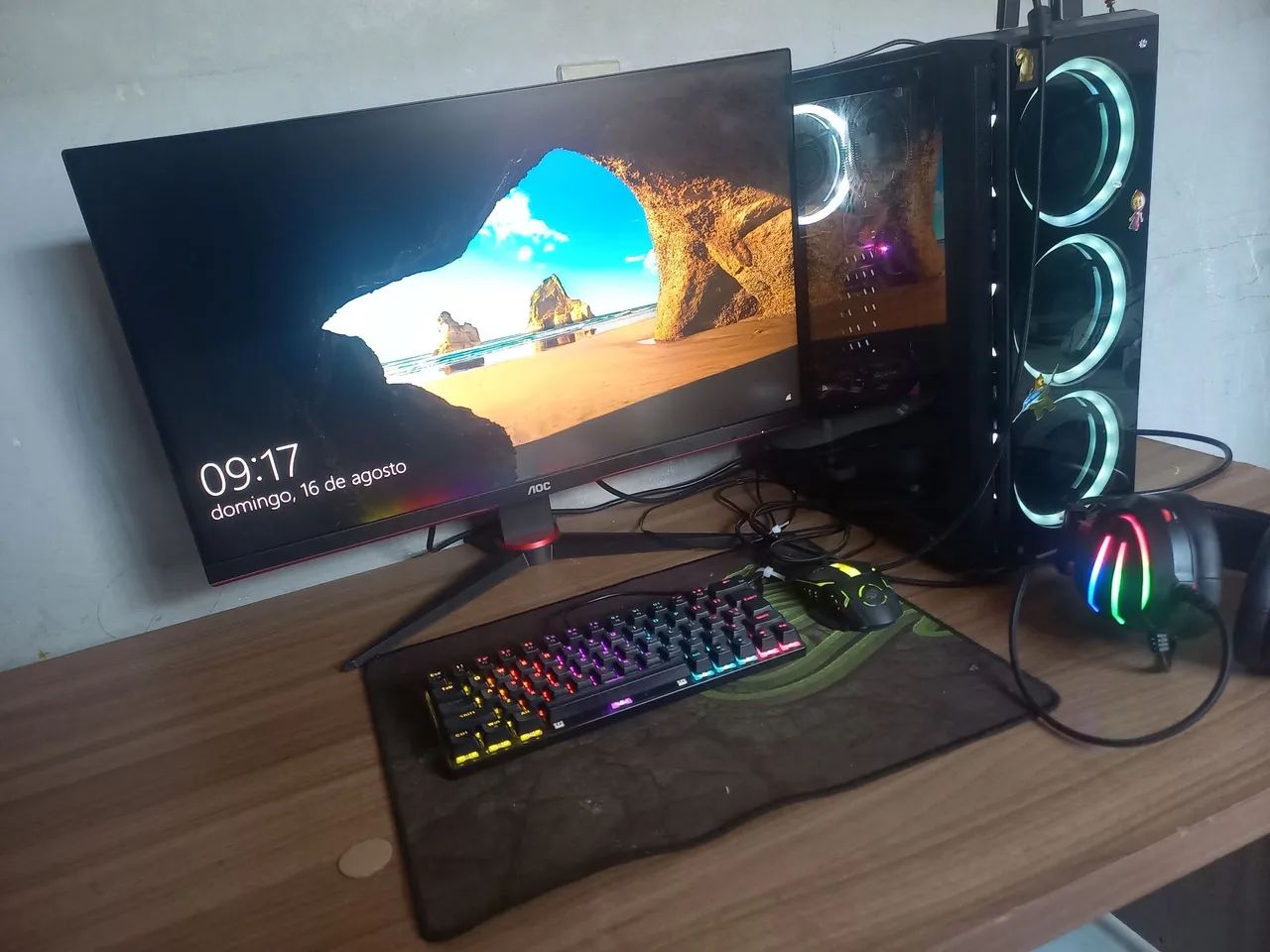 Vendo Pc completo com mesa e cadeira - R$ 2.000 - Foto 2