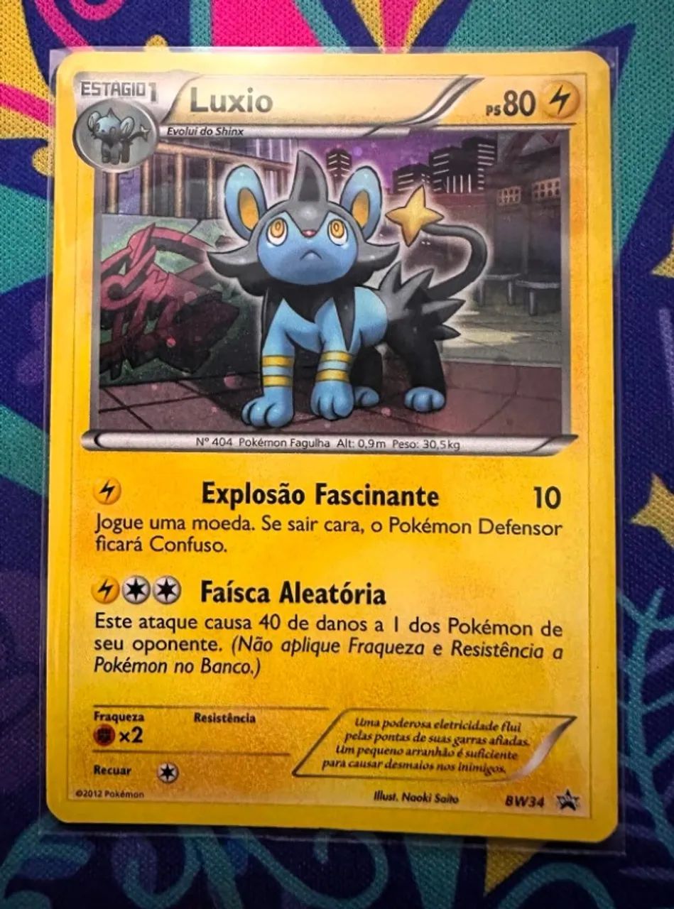 Carta Promo Luxio Foil Black & White SP Pokemon TCG