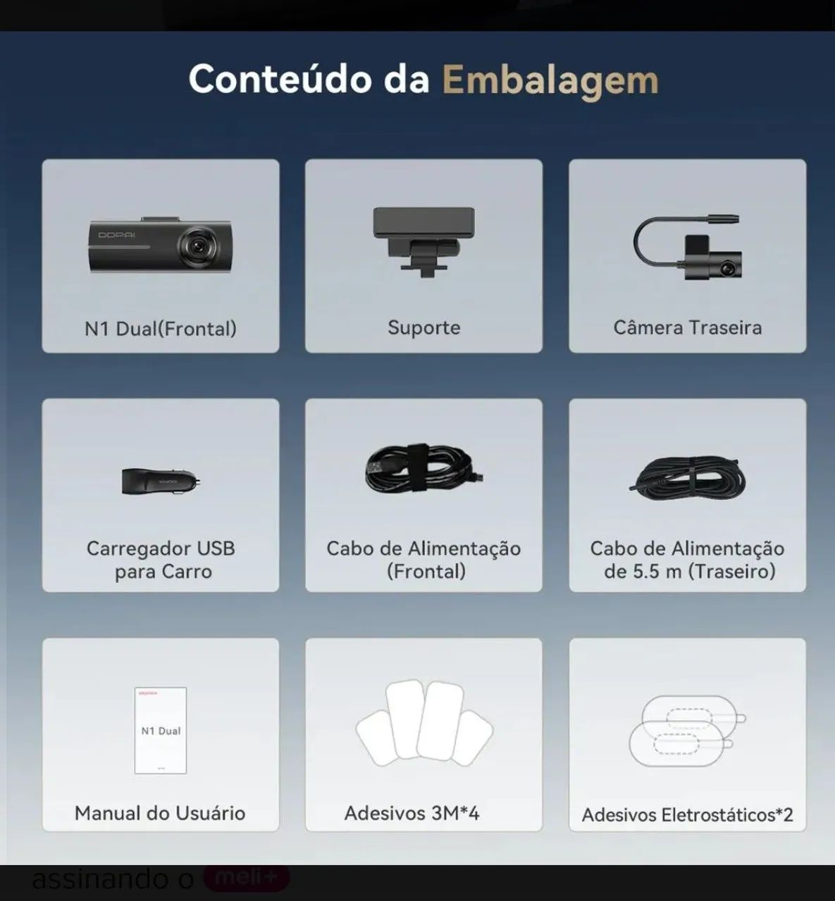 Câmera veicular Ddpai N1