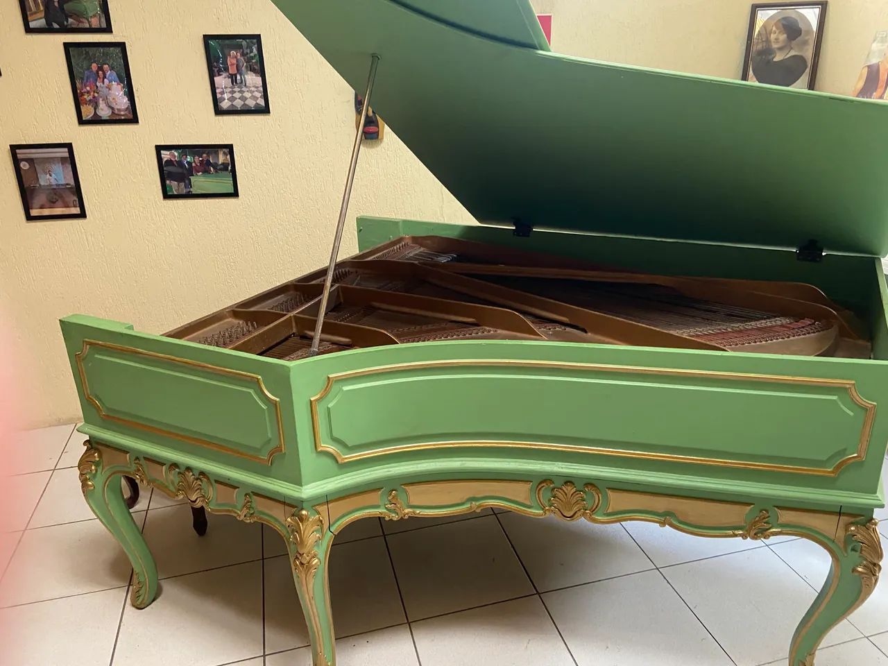 Piano Gáveau ano 1900 sem teclado  - Foto 2