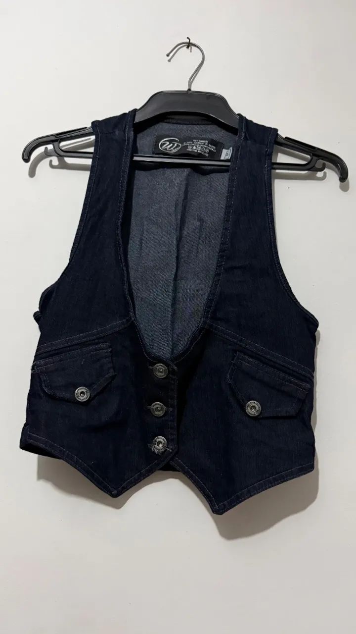 Colete Jeans feminino
