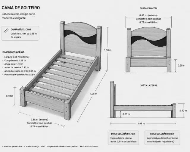 Cama Solteiro - Foto 2
