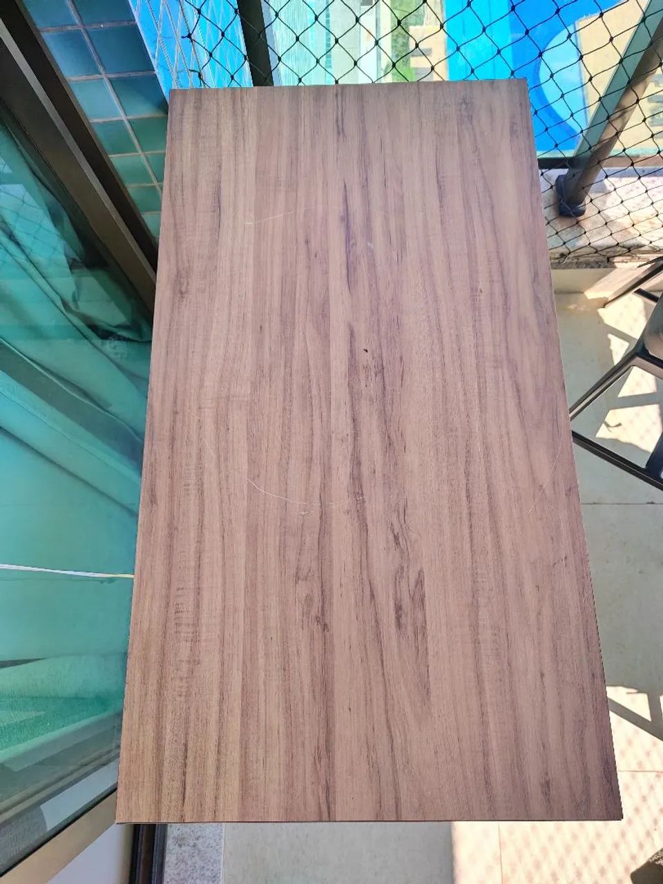 Mesa escritório multiuso rústica MDF + aço  - Foto 2