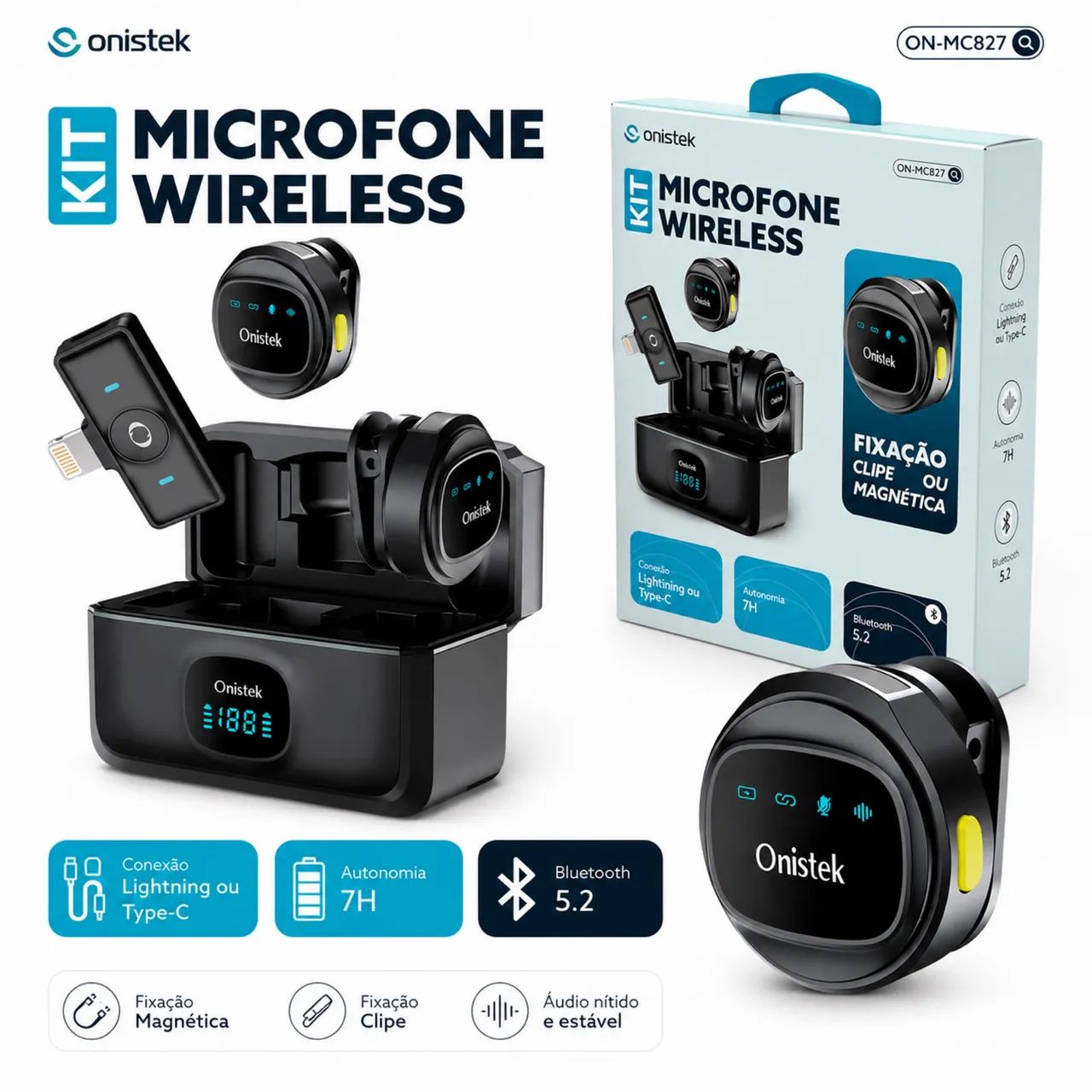 Microfone Lapela Duplo (entrega gratis)