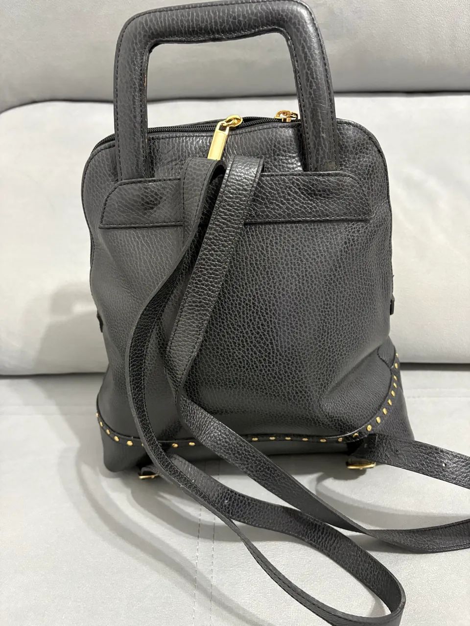 Mochila couro legítimo preta  - Foto 2