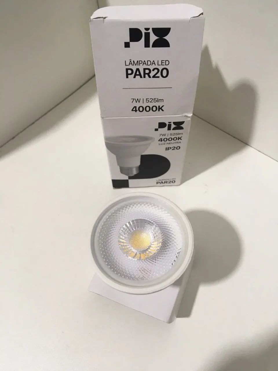 Lâmpada de Led Pix Par20 7w E27 4000K Branco Neutra - NOVA - Foto 2