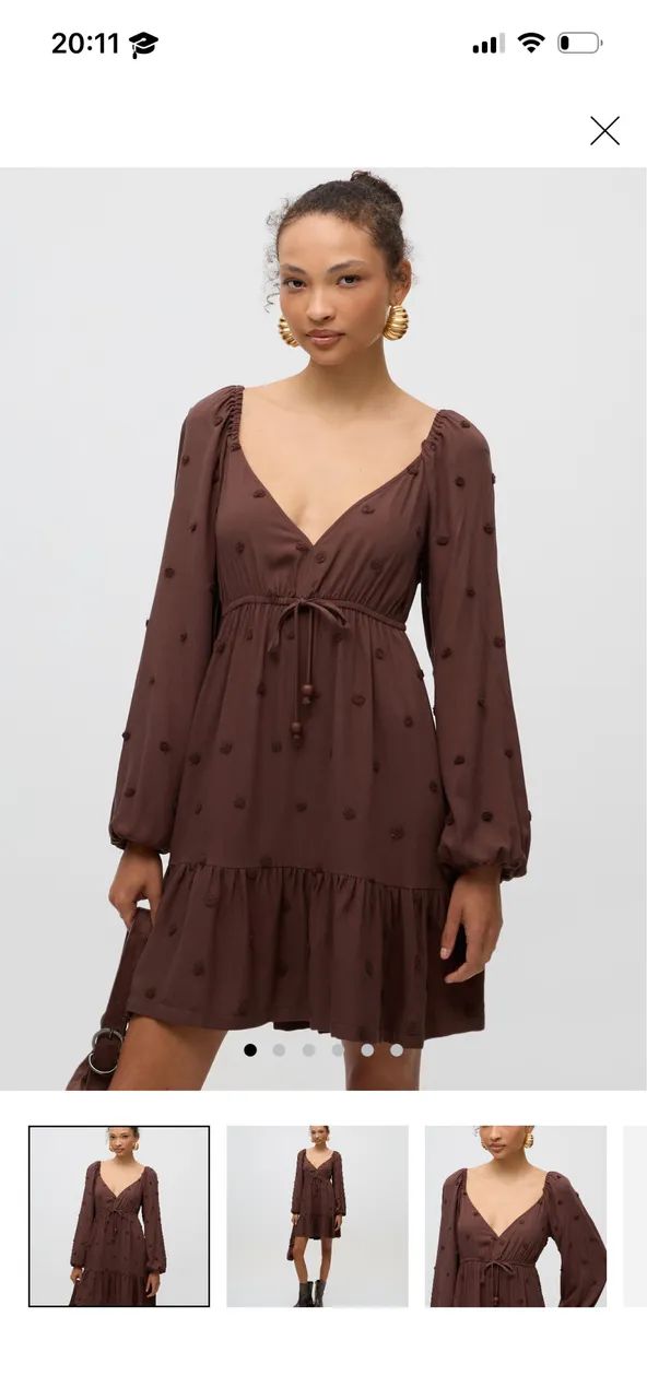 Vestido bluesteel marrom M