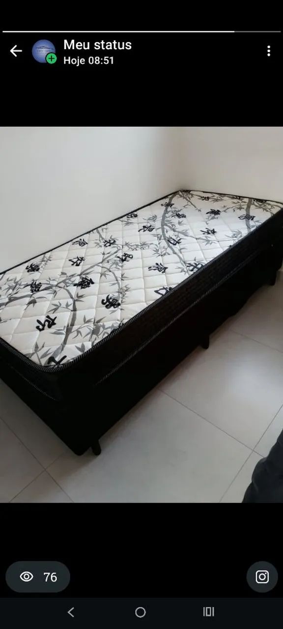 Cama box solteiro  2  meses uso 