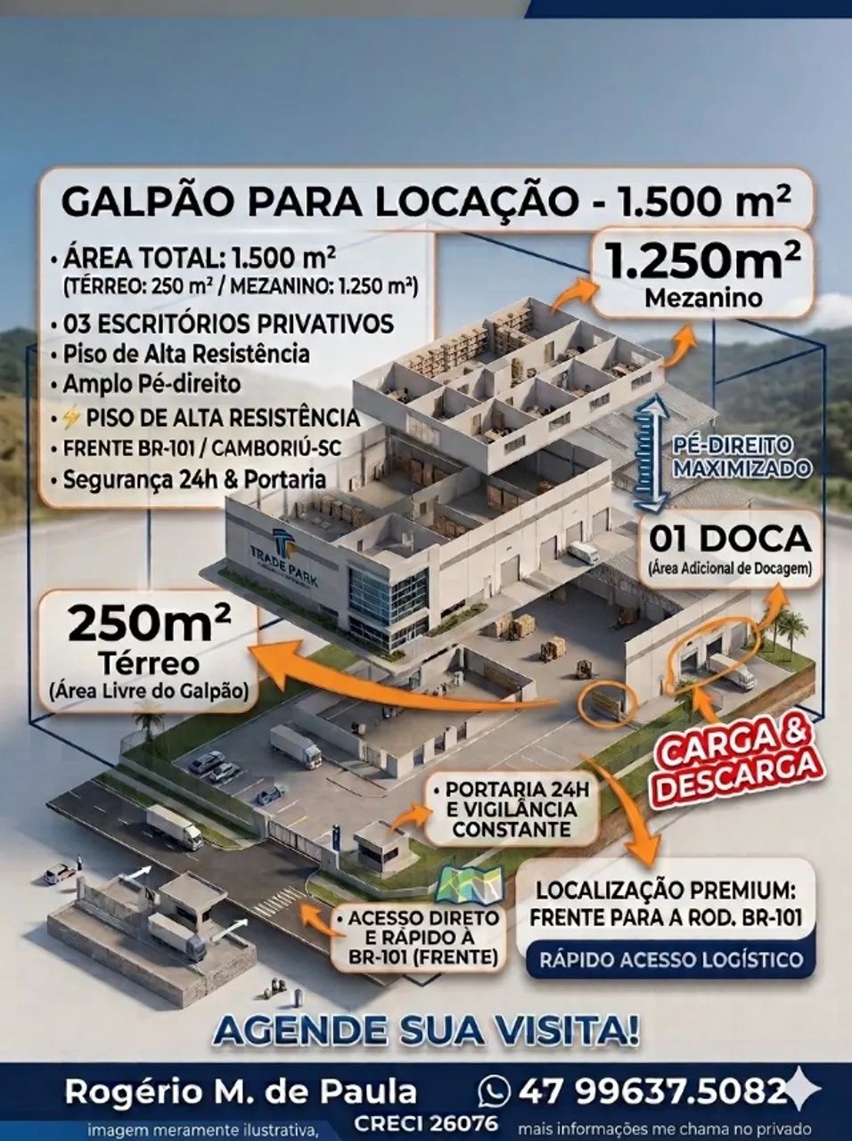 Sala comercial no centro de Itajaí