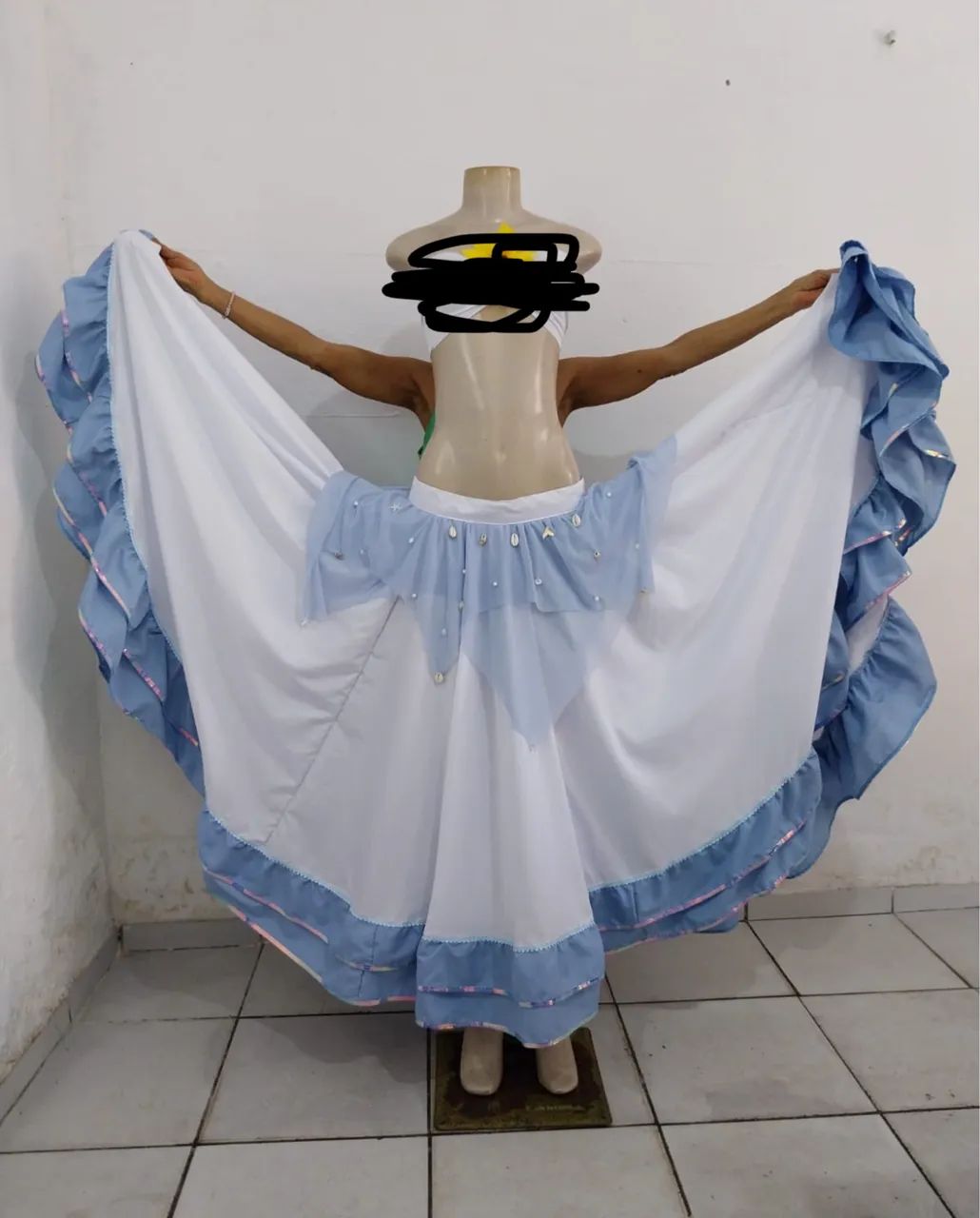 Top e saia para carimbó