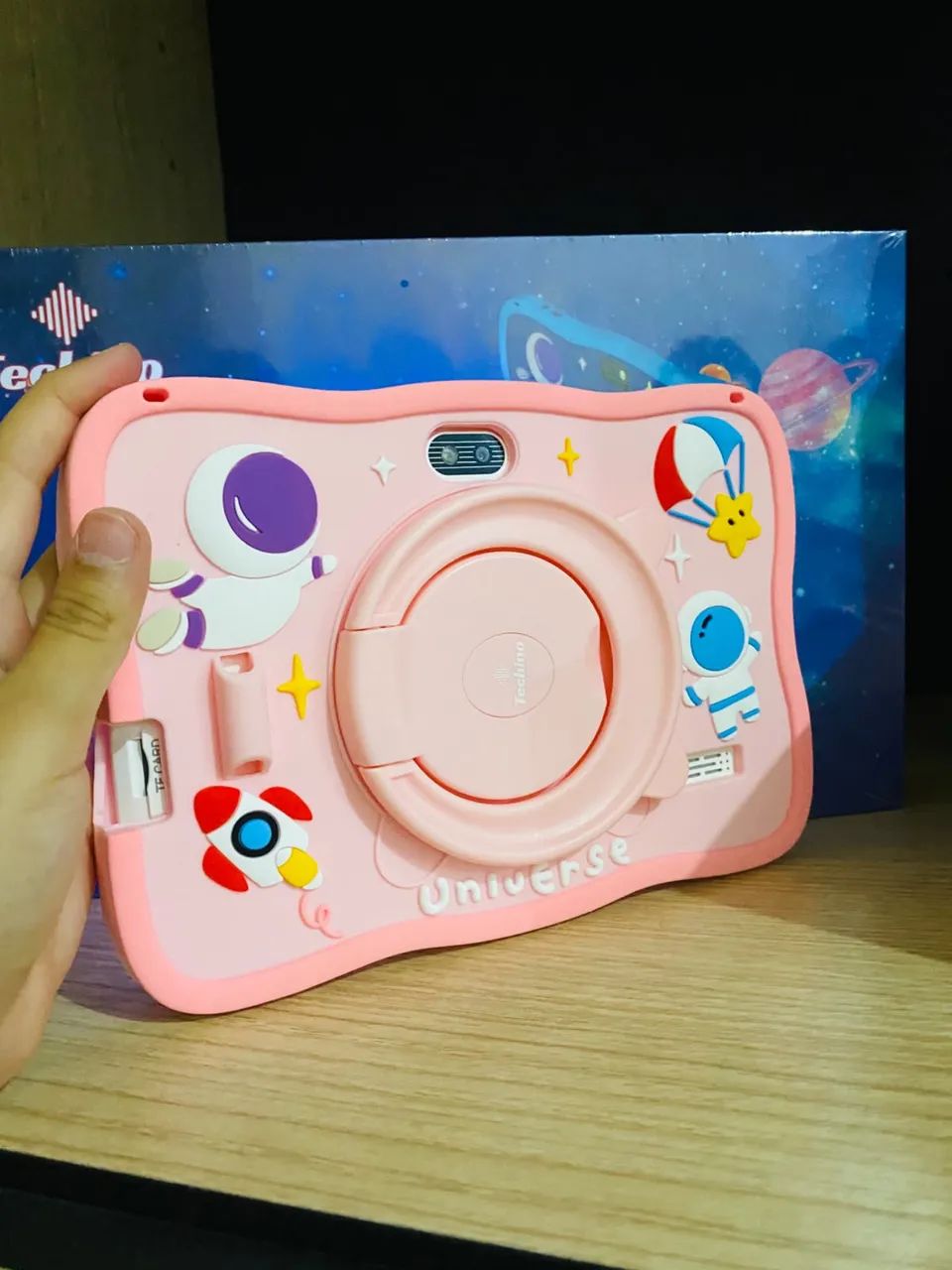 Tablet Infantil Techino 64GB Android Wi-Fi + Acessórios - Novo na Caixa Rosa - Foto 4