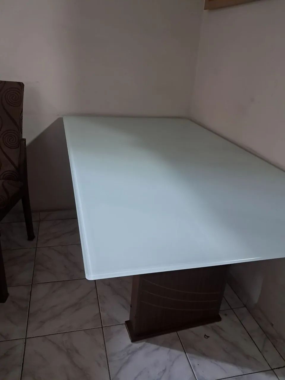 Mesa De tampo de vidro de MDF