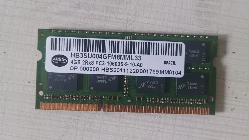 Memória RAM 4GB DDR3 1333MHz