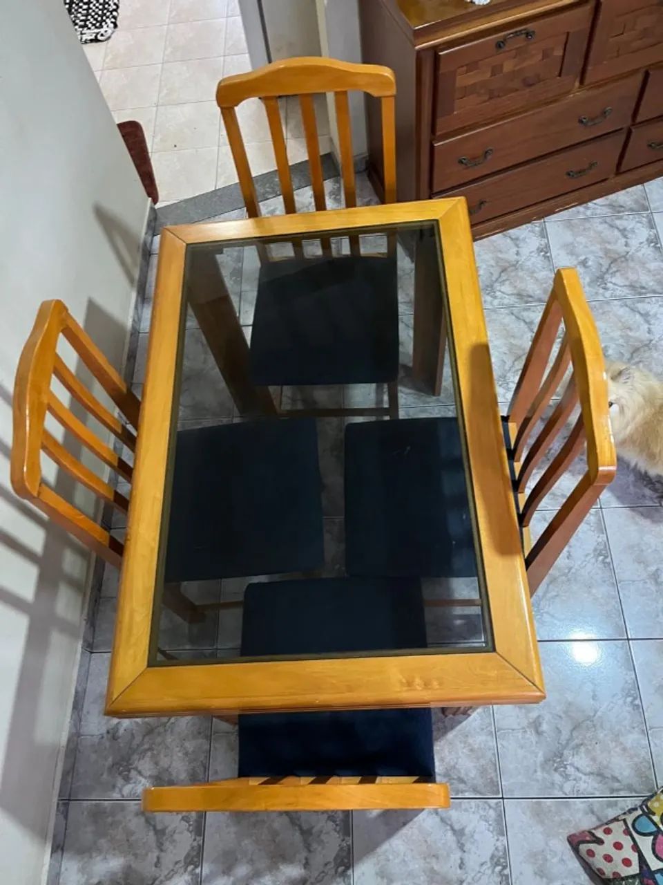 MESA SALA JANTAR C 4 CADEIRAS