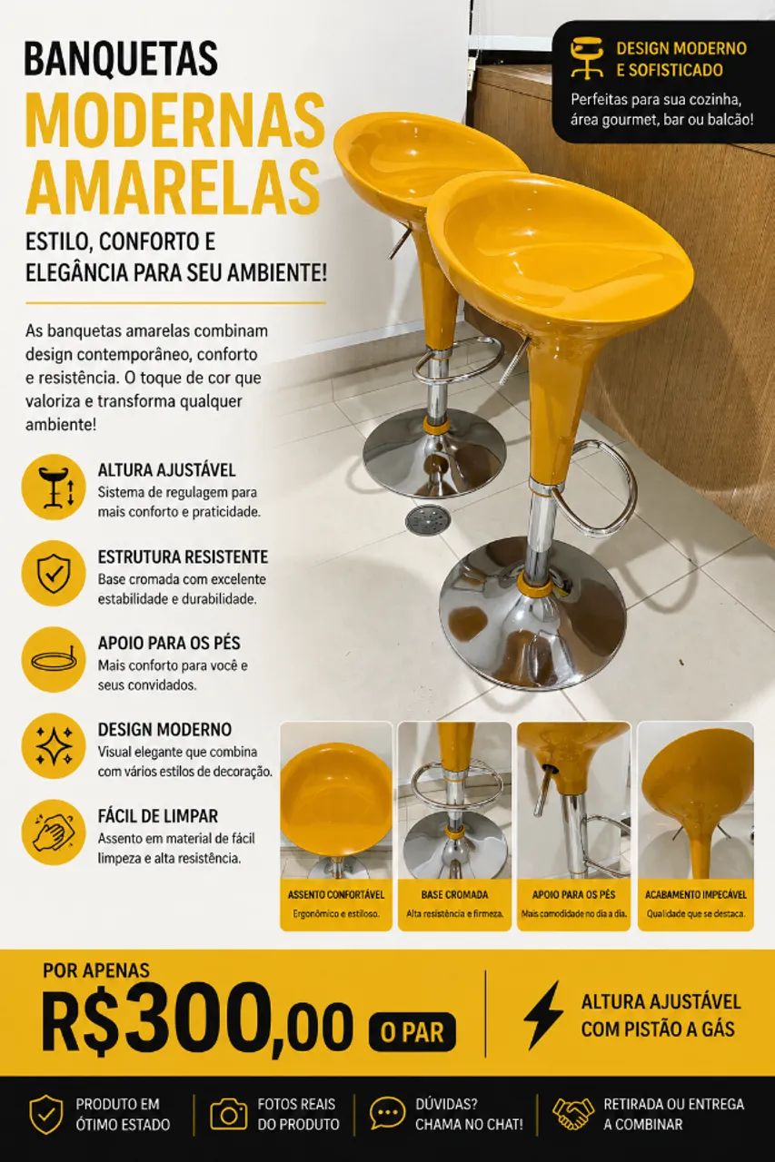 Banquetas giratórias