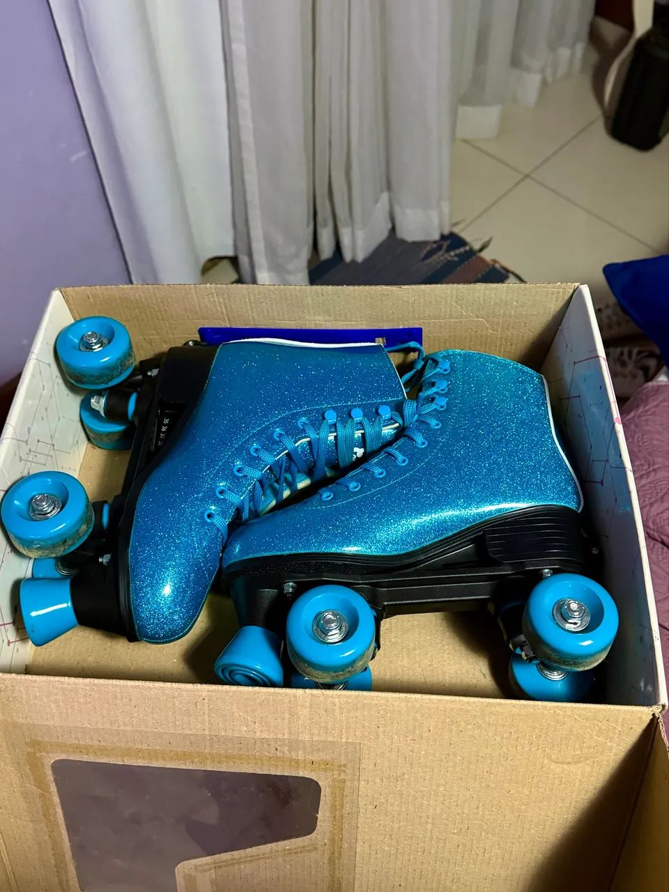 Patins Fênix Azul com Glitter  - Foto 2