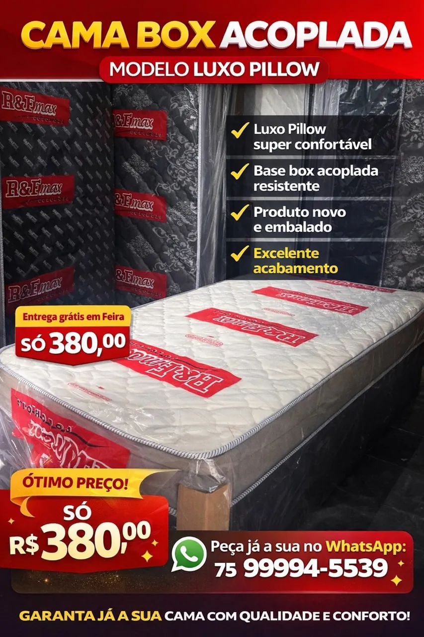 Cama box luxo Pillow solteiro  - Foto 3