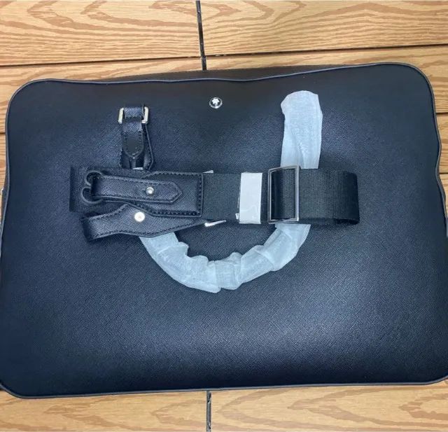bolsa pasta masculina montblanc preta - Foto 5