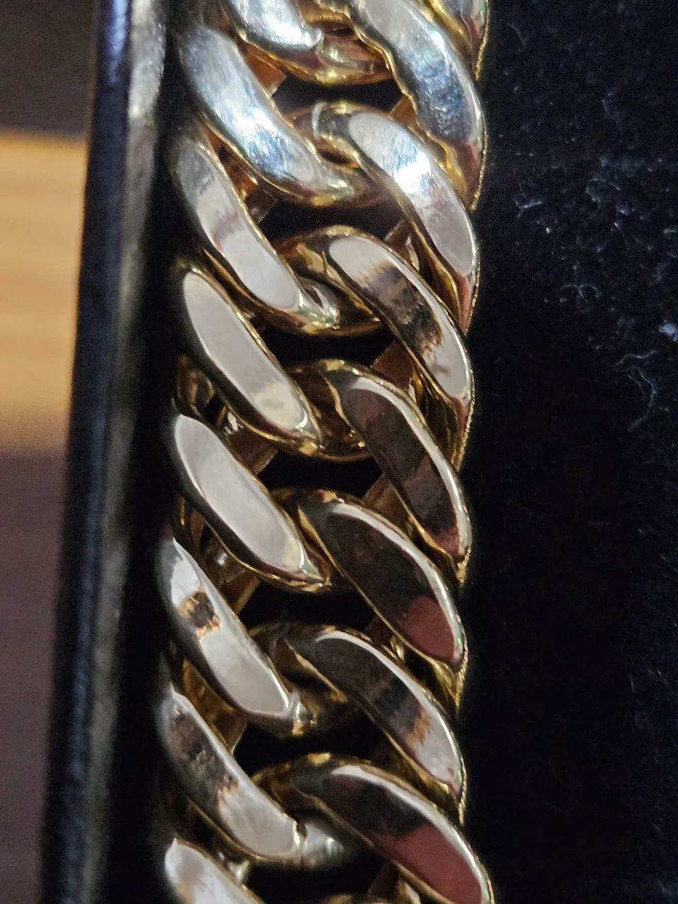 PULSEIRA ELO GRUMET DUPLO OURO 18K  - Foto 2