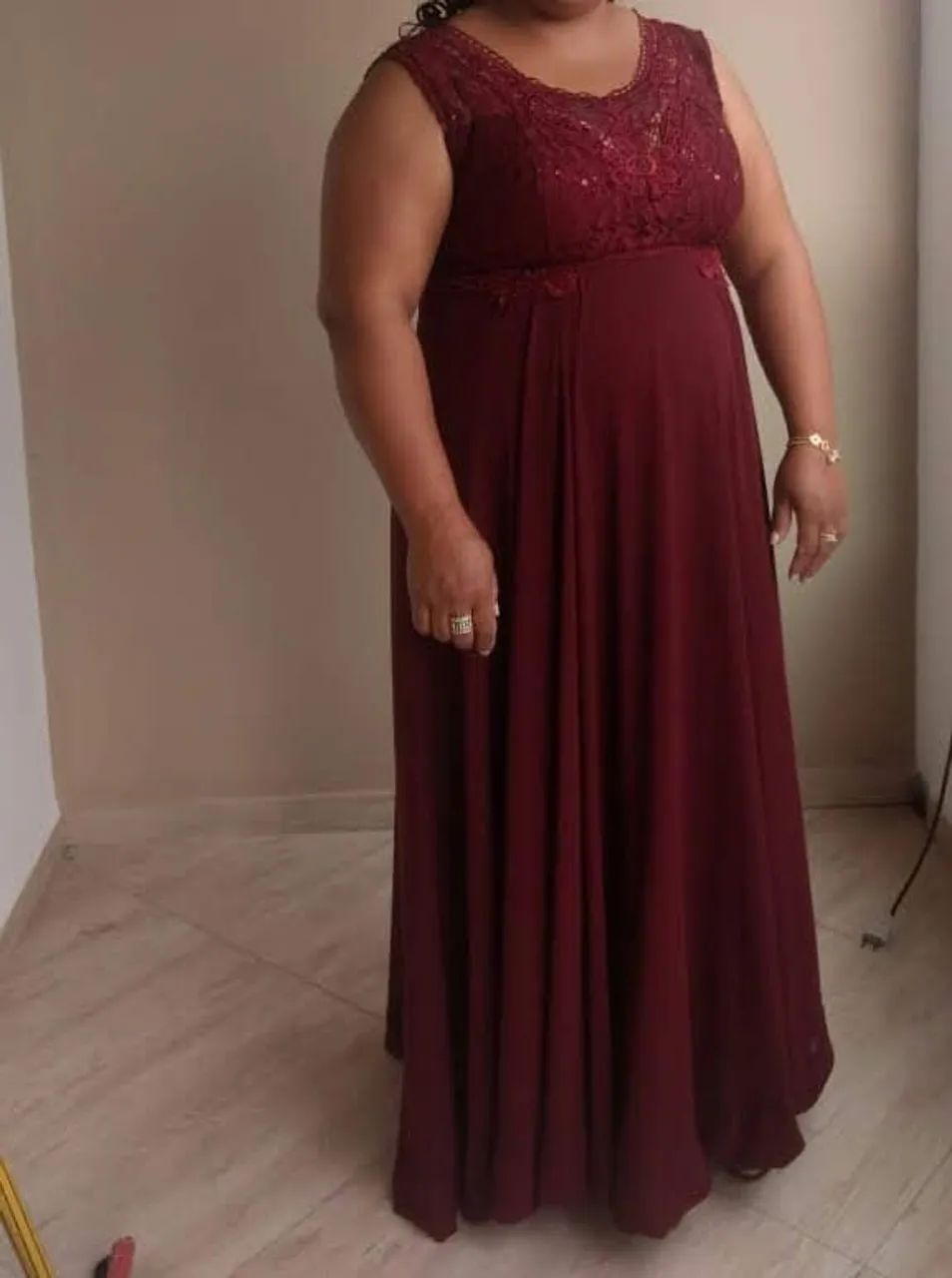 Vestido plus marsala  - Foto 4