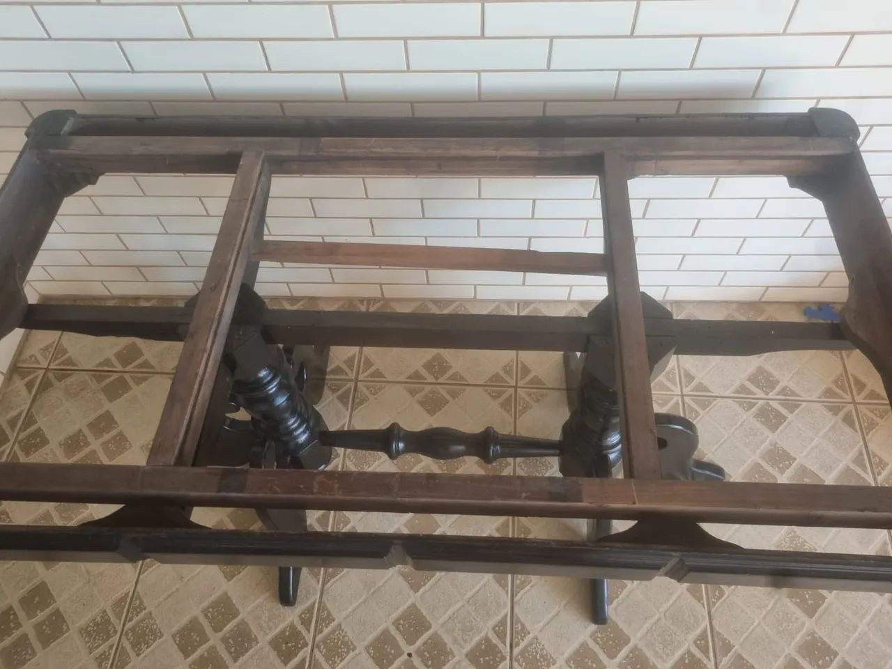 Mesa Colonial Pés Duplos Antigus  - Foto 5