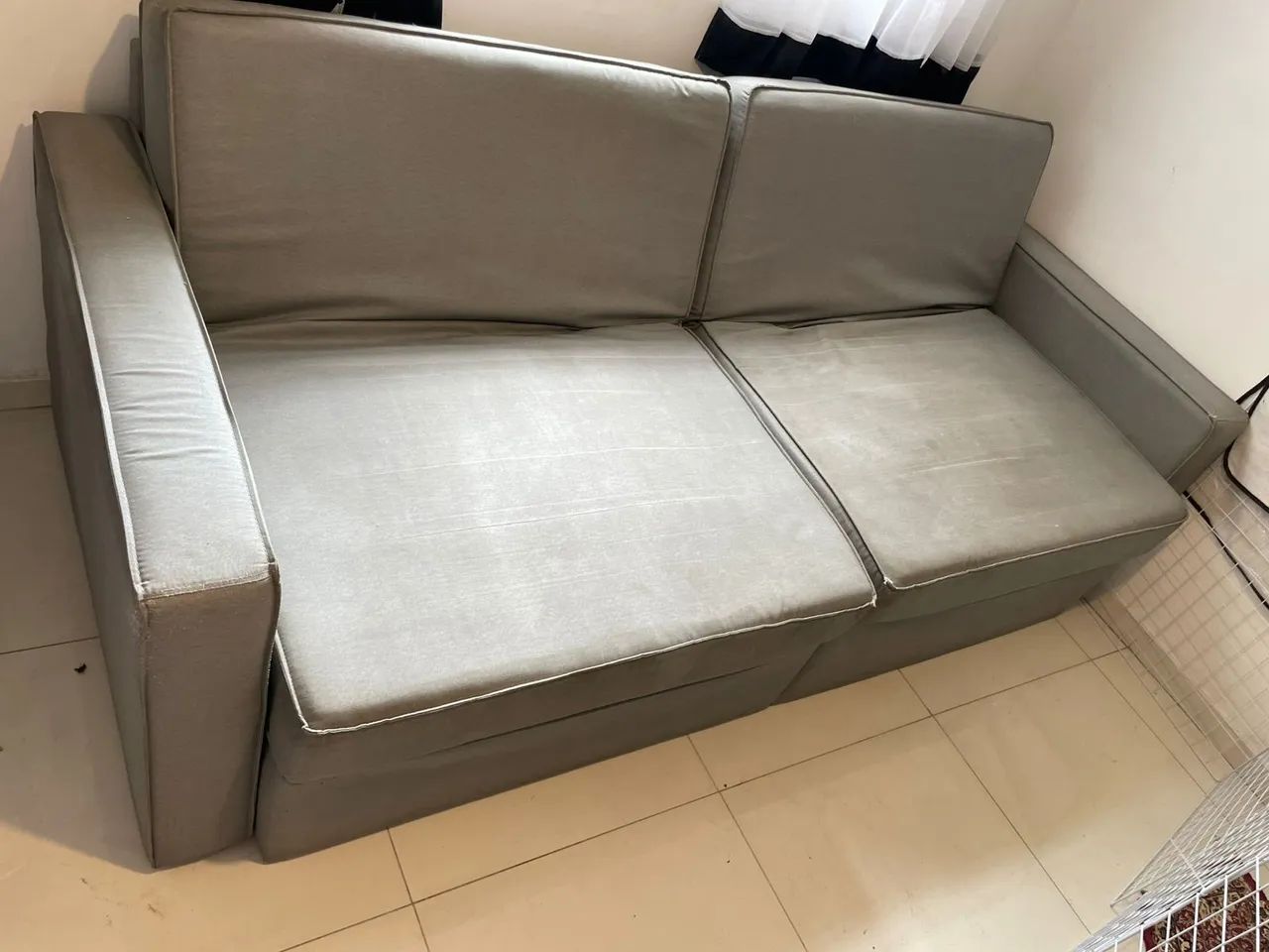 Sofá cama cinza 2,30m - Foto 3
