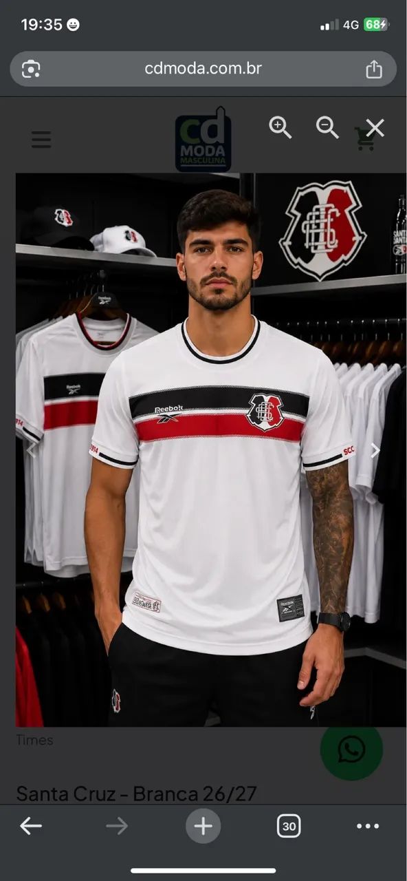 CAMISA DO SANTA CRUZ-CAMISA DE TIME - Foto 2