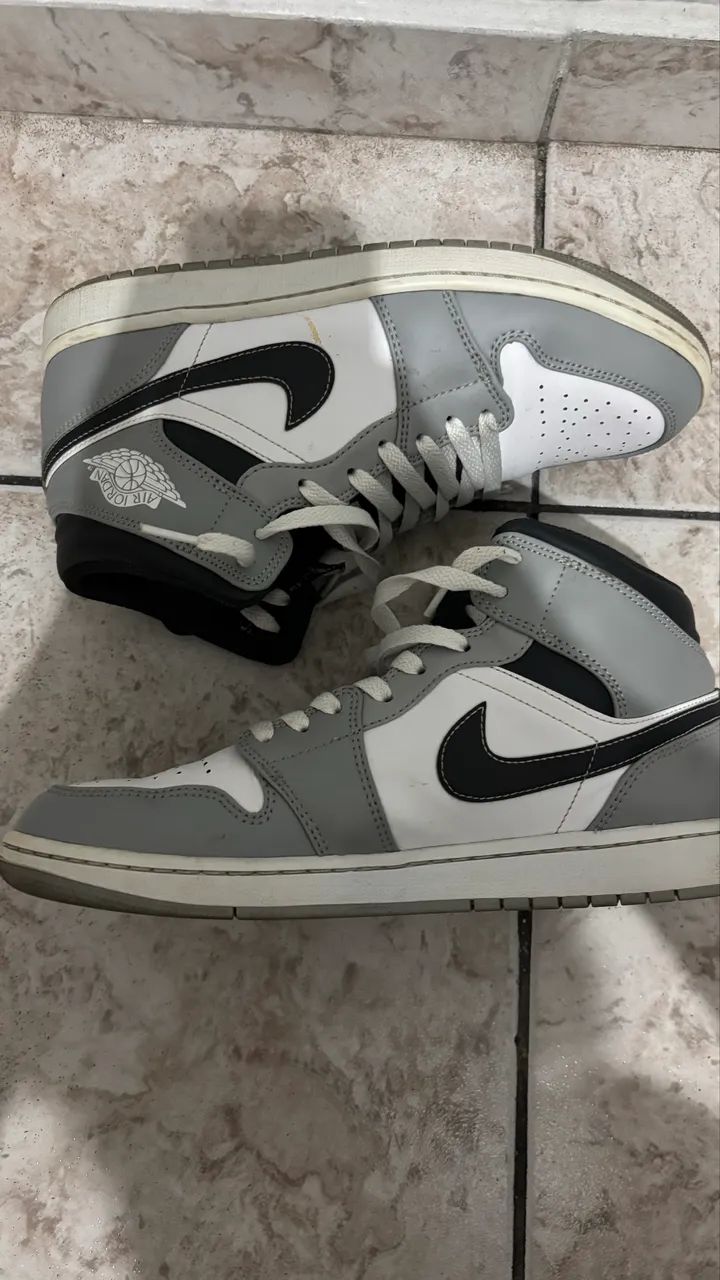 Air jordan 1 Mid light Smoke Grey - Foto 3