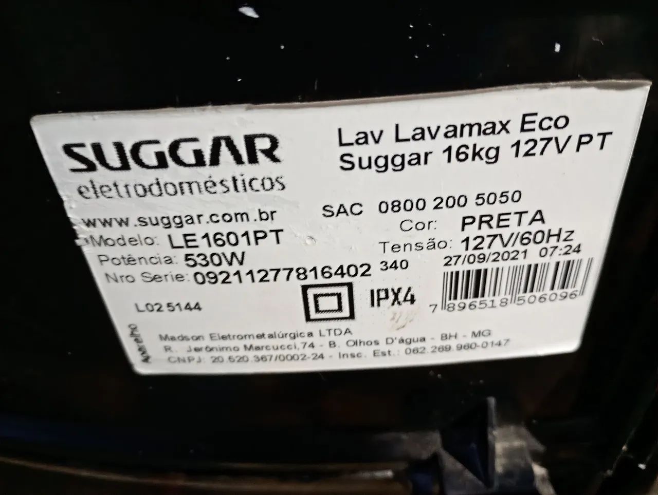 Tanquinho sugar 16 kilos  - Foto 4