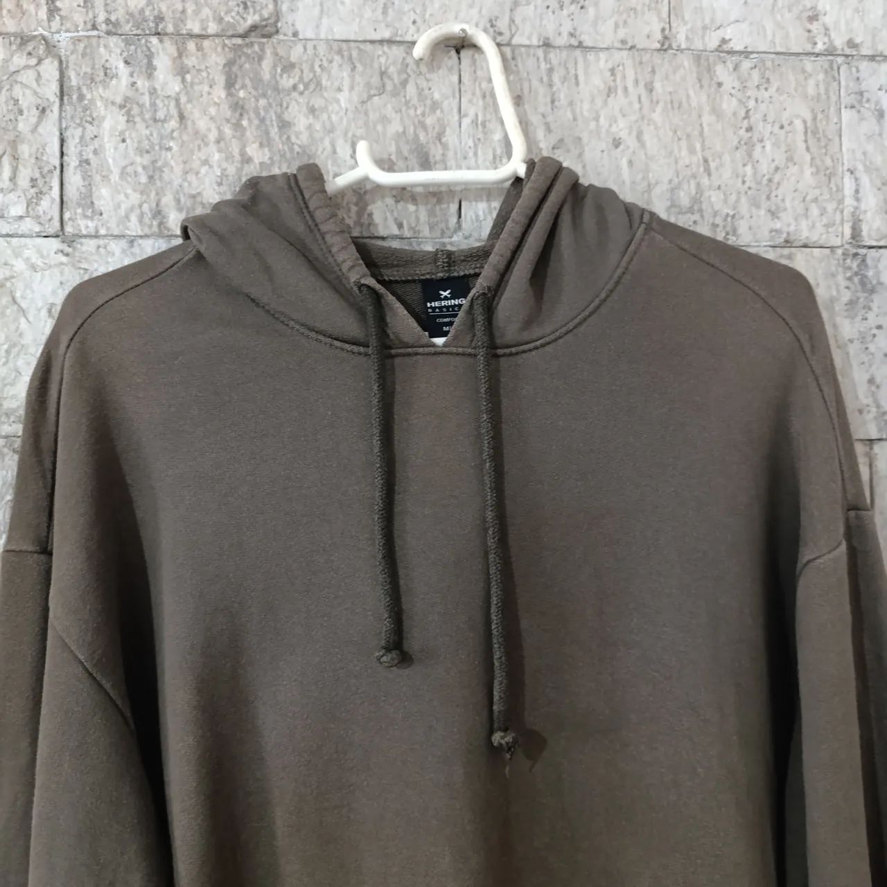 Casaco Hering Verde Militar Moletom com Capuz