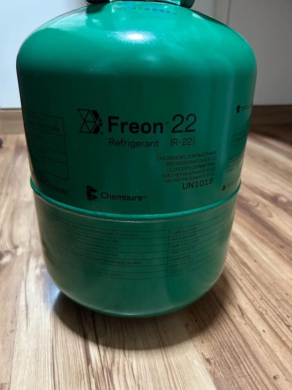 Cilindro de fluido refrigerante R22