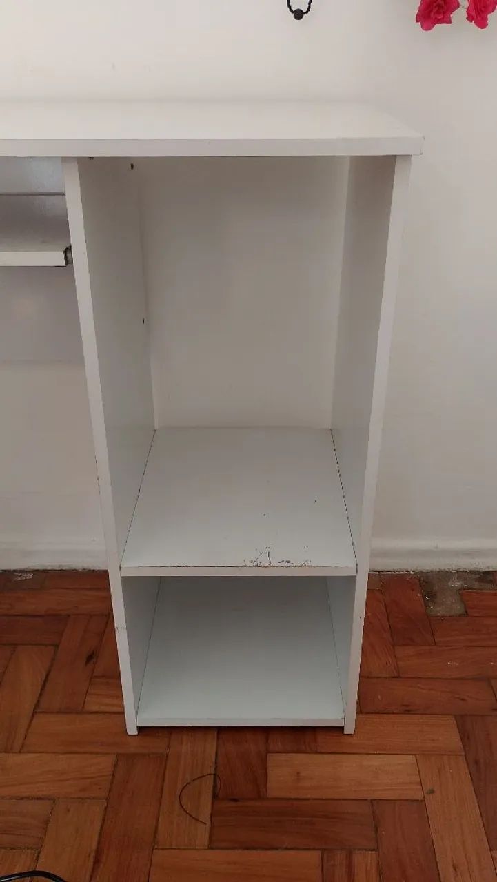 Escrivaninha branca de MDF - Foto 3