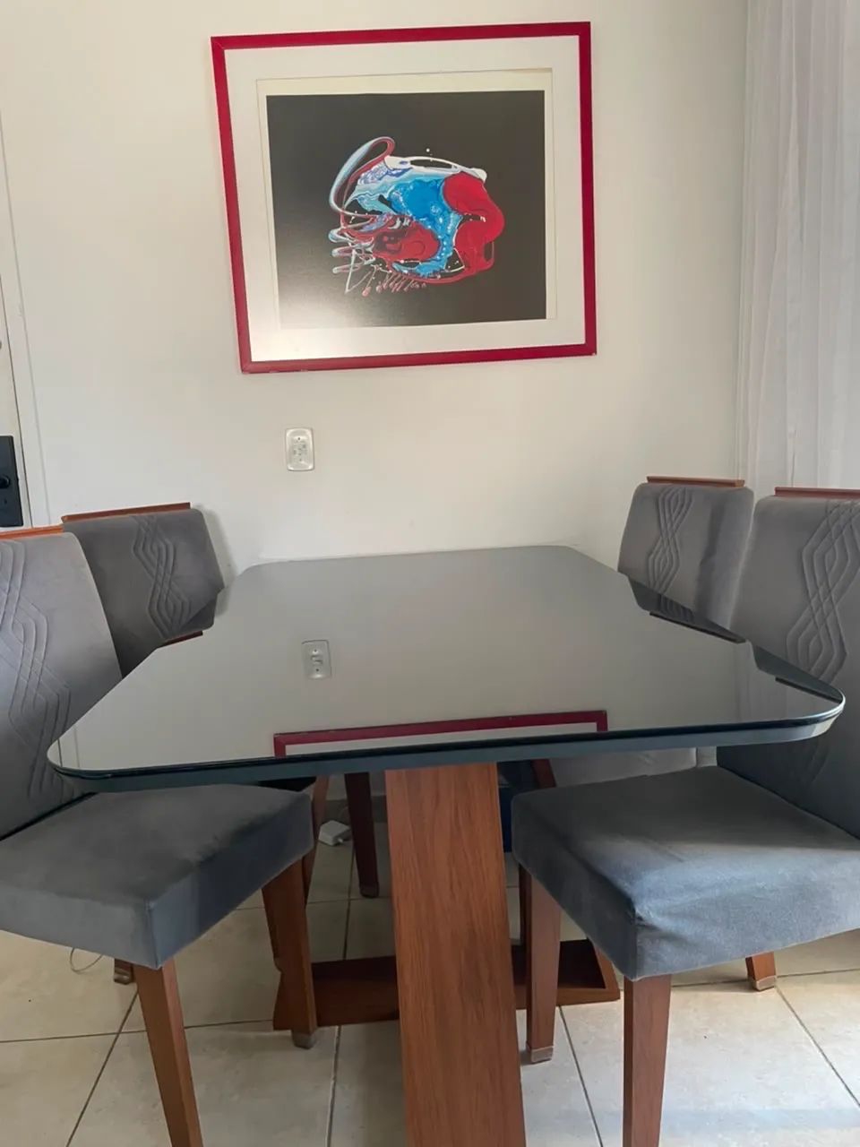 Mesa de jantar 06 lugares. 1,60 X 0,80 - Foto 4
