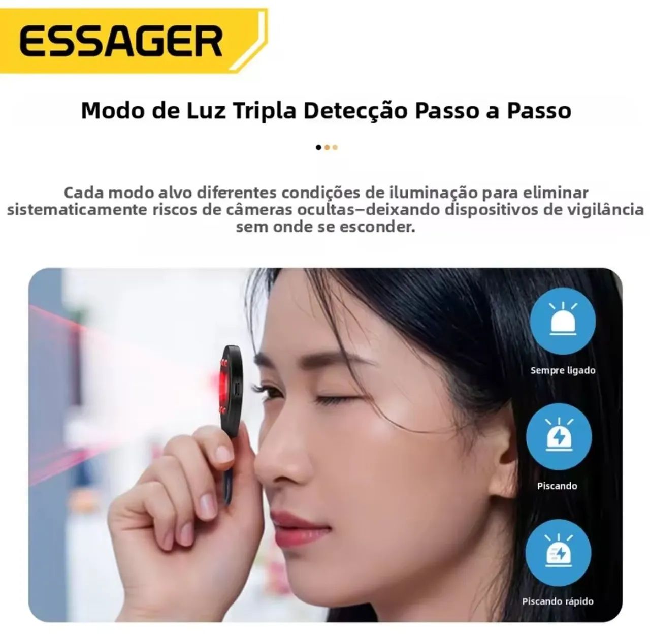Mini detector de câmera escondida infravermelho  - Foto 2