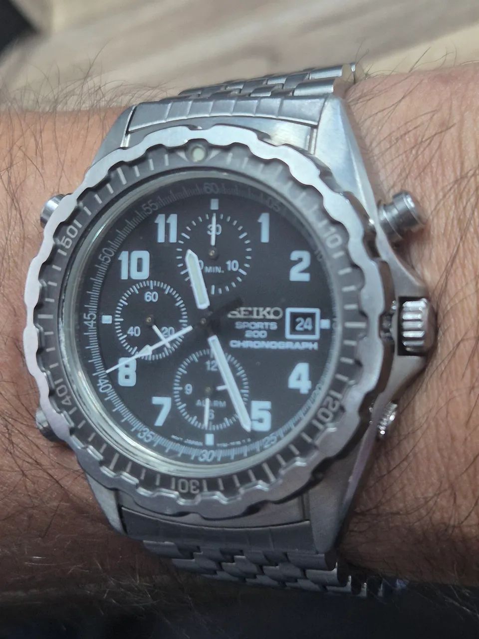 Relógio SEIKO CRONÓGRAFO 200 METROS  ( 7T32 - 7E38 )  -  IMPECÁVEL   - Foto 5
