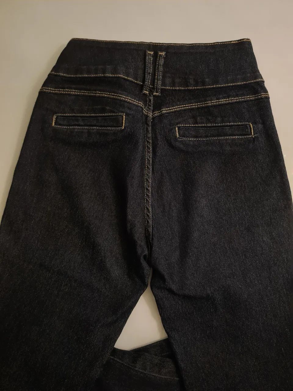 Calça Jeans Escuro de Botões com elastano Sawary Jeans  - Foto 4