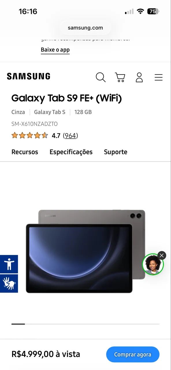 Tab FE S9+ Plus seminovo  - Foto 4