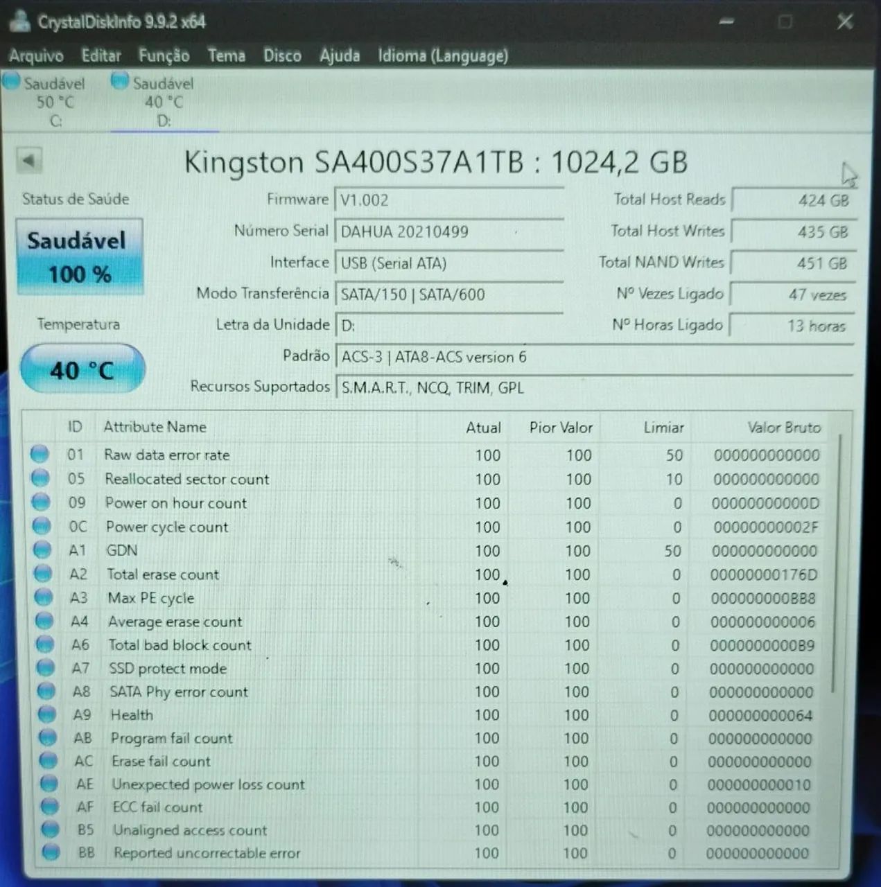 SSD 960 GB da Kingston  - Foto 2