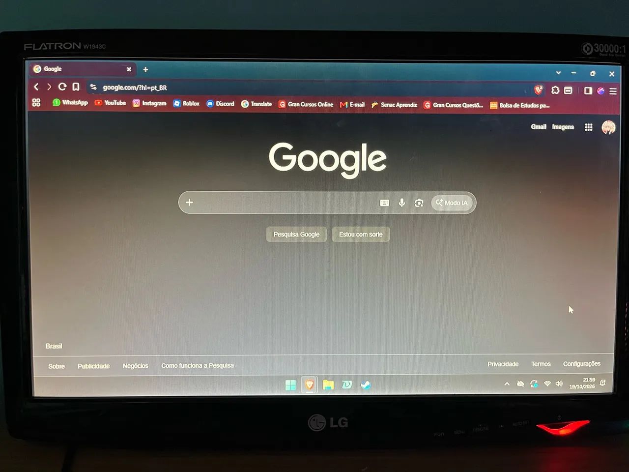 Monitor LG 20?  Polegadas 